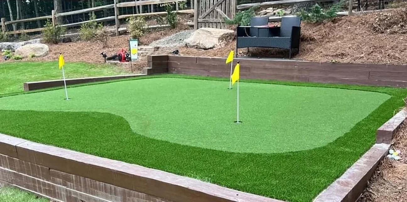 Backyard turf project in Humble, TX